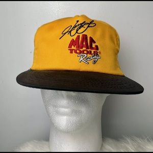 New Vintage Yellow Gold MAC TOOLS RACING SnapBack Trucker Hat Cap USA Made NHRA
